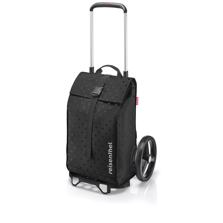 Einkaufsroller Citycruiser Set aus Rack und Rolltop-Tasche Glossy Dots Black Frame, Farbe: schwarz, Marke: Reisenthel, EAN: 4012013741746, Abmessungen in cm: 47.5x105.5x39, Bild 2 von 4