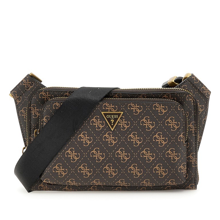 Umhängetasche 4G-Logo Brown Ochre, Farbe: braun, Marke: Guess, EAN: 7620837298949, Abmessungen in cm: 23x14x3.5, Bild 1 von 4