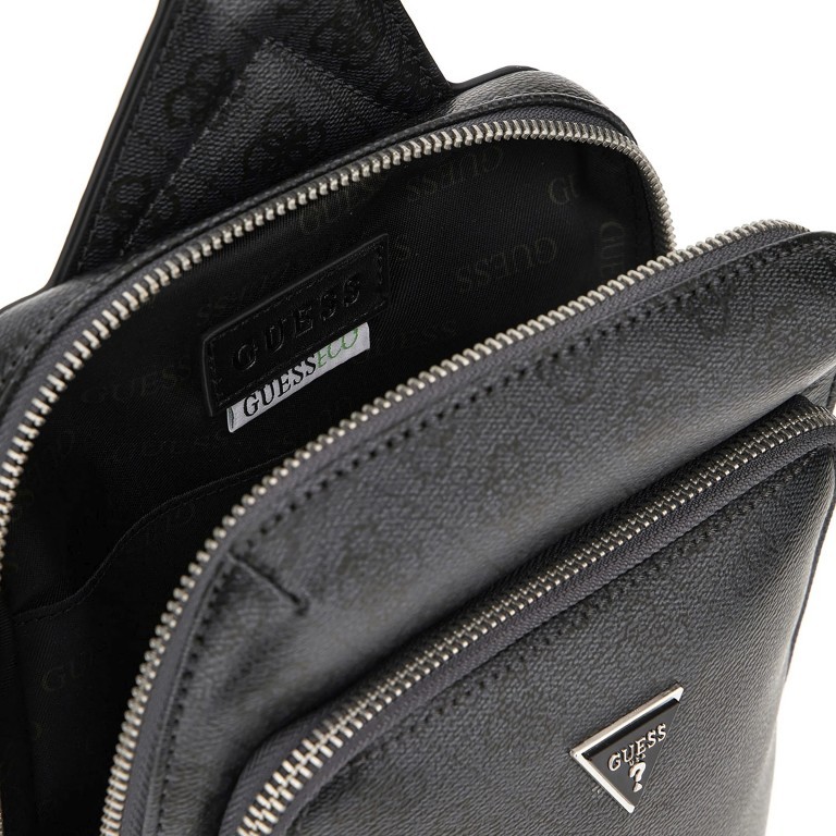 Umhängetasche Milano Slingbag 4g-logo Black, Farbe: schwarz, Marke: Guess, EAN: 7620837299052, Abmessungen in cm: 18.5x27.5x6.5, Bild 5 von 5