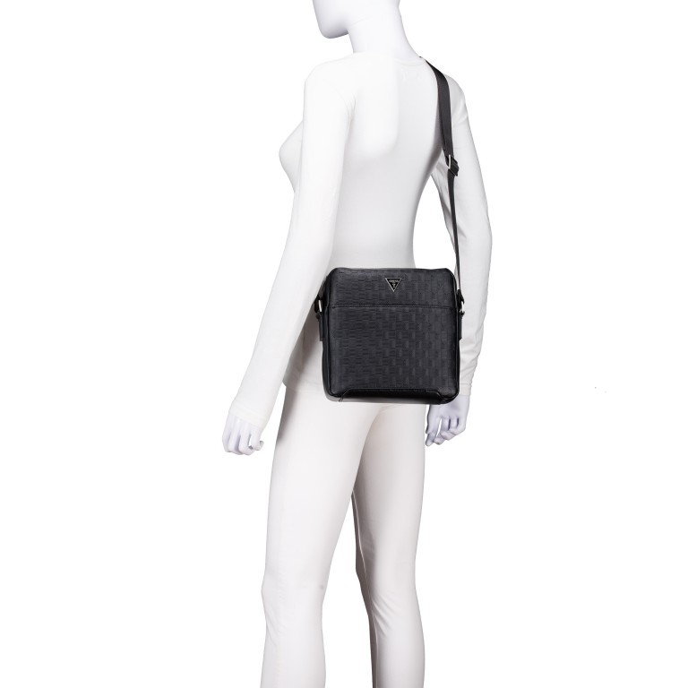 Umhängetasche Torino Black, Farbe: schwarz, Marke: Guess, EAN: 7626741087037, Abmessungen in cm: 22.5x22.5x6, Bild 5 von 6