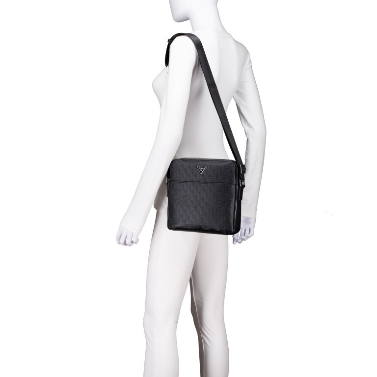 Umhängetasche Torino Black, Farbe: schwarz, Marke: Guess, EAN: 7626741087037, Abmessungen in cm: 22.5x22.5x6, Bild 4 von 6