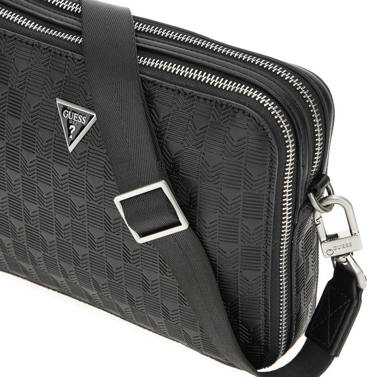 Handgelenktasche Tech Pouch Black, Farbe: schwarz, Marke: Guess, EAN: 7620837299618, Abmessungen in cm: 23x16x6, Bild 8 von 8