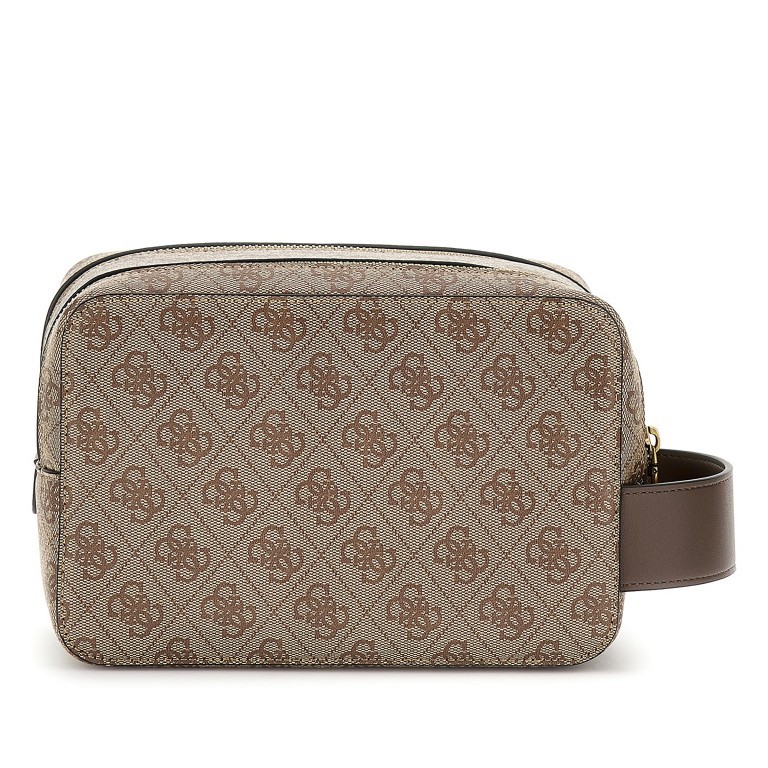 Kulturbeutel Losanna 4G-Logo Beige Brown, Farbe: cognac, Marke: Guess, EAN: 7620837300383, Abmessungen in cm: 22x15x11, Bild 2 von 3