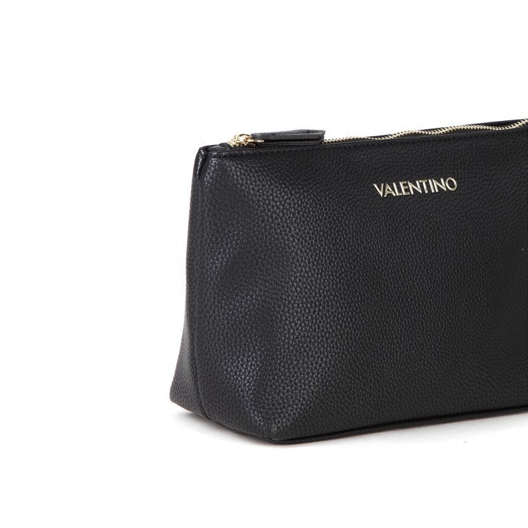 Kulturbeutel Brixton Soft Cosmetic Case L Nero, Farbe: schwarz, Marke: Valentino Bags, EAN: 8054942226778, Abmessungen in cm: 22x15.5x9.5, Bild 4 von 4