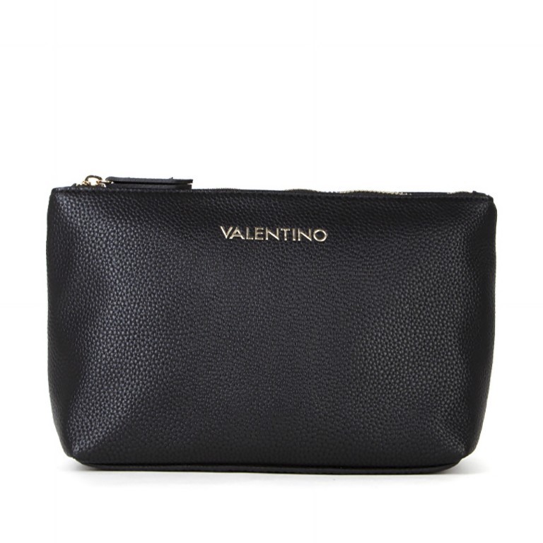 Kulturbeutel Brixton Soft Cosmetic Case L Nero, Farbe: schwarz, Marke: Valentino Bags, EAN: 8054942226778, Abmessungen in cm: 22x15.5x9.5, Bild 1 von 4