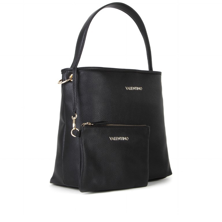 Beuteltasche Brixton mit herausnehmbarem Etui Nero, Farbe: schwarz, Marke: Valentino Bags, EAN: 8054942230591, Abmessungen in cm: 30x28x14, Bild 2 von 7