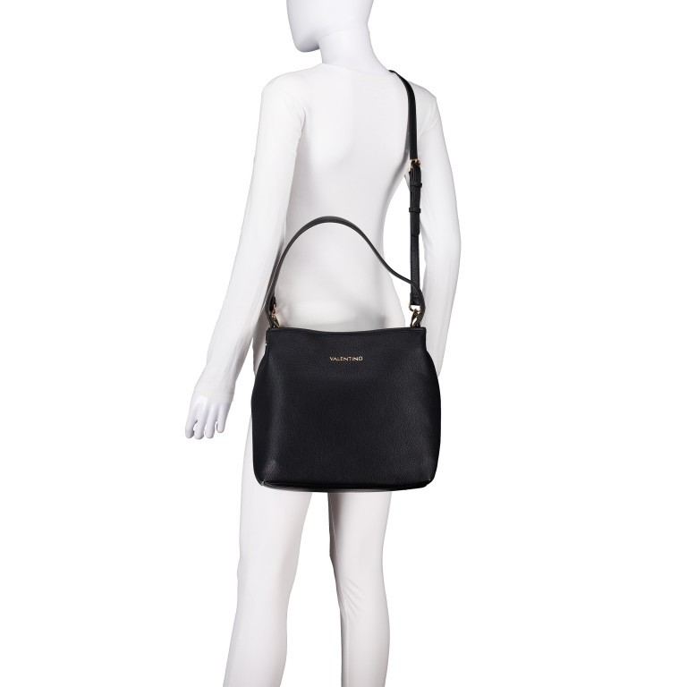 Beuteltasche Brixton mit herausnehmbarem Etui Nero, Farbe: schwarz, Marke: Valentino Bags, EAN: 8054942230591, Abmessungen in cm: 30x28x14, Bild 6 von 7