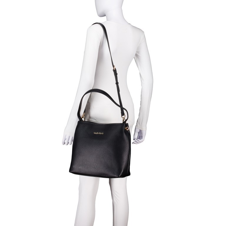 Beuteltasche Brixton mit herausnehmbarem Etui Nero, Farbe: schwarz, Marke: Valentino Bags, EAN: 8054942230591, Abmessungen in cm: 30x28x14, Bild 5 von 7