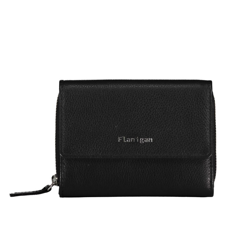 Geldbörse Luise 451 Schwarz, Farbe: schwarz, Marke: Flanigan, EAN: 4066727006165, Abmessungen in cm: 13x9.5x3.5, Bild 1 von 5