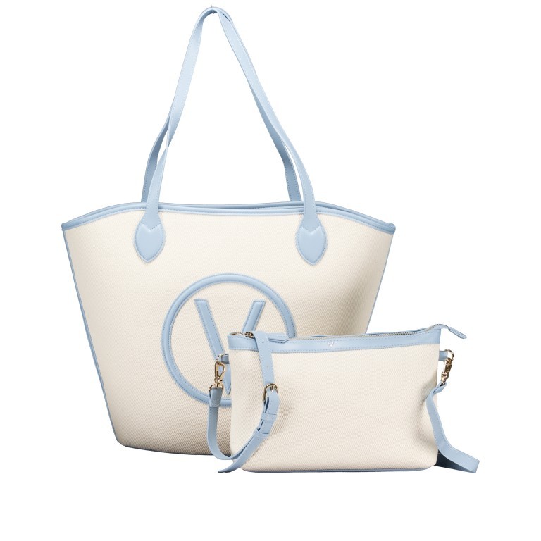 Shopper Covent L mit herausnehmbarer Tasche Naturale Azzuro, Farbe: blau/petrol, Marke: Valentino Bags, EAN: 8054942642691, Abmessungen in cm: 32x36x15, Bild 1 von 6