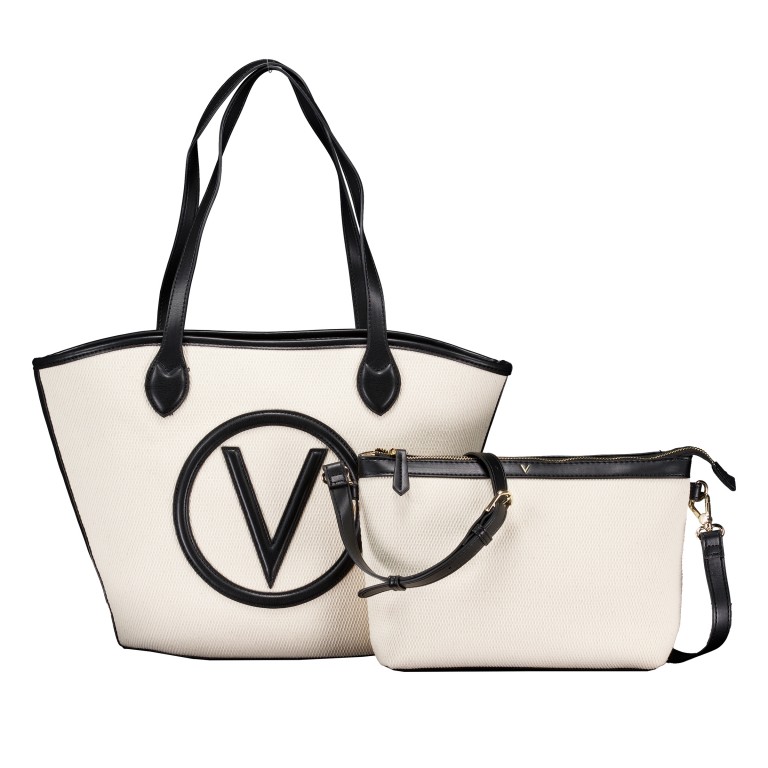 Shopper Covent S mit herausnehmbarer Tasche Naturale Nero, Farbe: schwarz, Marke: Valentino Bags, EAN: 8054942681140, Abmessungen in cm: 26.5x29.5x12, Bild 1 von 6