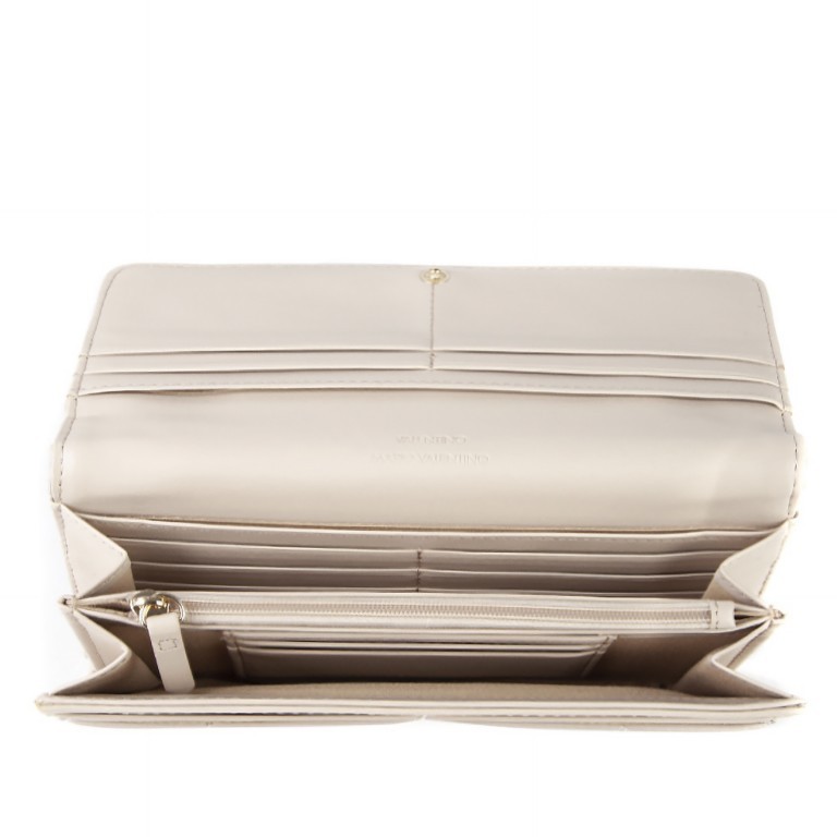 Geldbörse Ocarina Relove Recycle Ecru, Farbe: beige, Marke: Valentino Bags, EAN: 8054942234643, Abmessungen in cm: 19.5x10.5x3, Bild 4 von 4