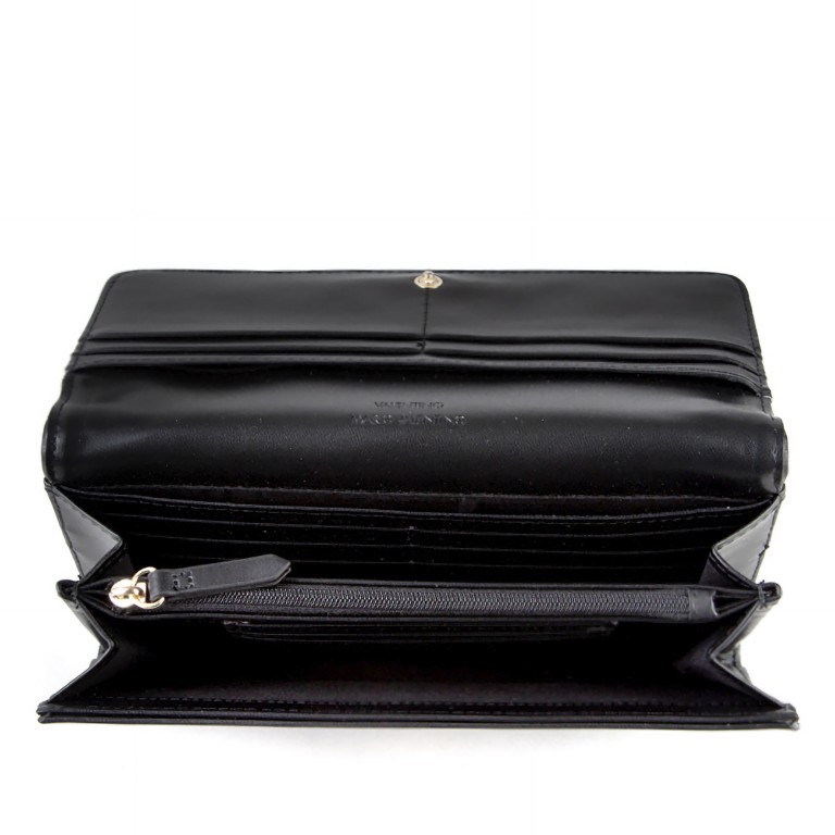 Geldbörse Ocarina Relove Recycle Nero, Farbe: schwarz, Marke: Valentino Bags, EAN: 8054942234568, Abmessungen in cm: 19.5x10.5x3, Bild 4 von 4