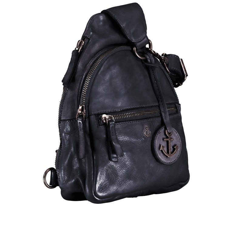 Umhängetasche Anchor-Love AL-12852 Midnight Navy, Farbe: blau/petrol, Marke: Harbour 2nd, EAN: 4046478077638, Abmessungen in cm: 18x26x7, Bild 2 von 5