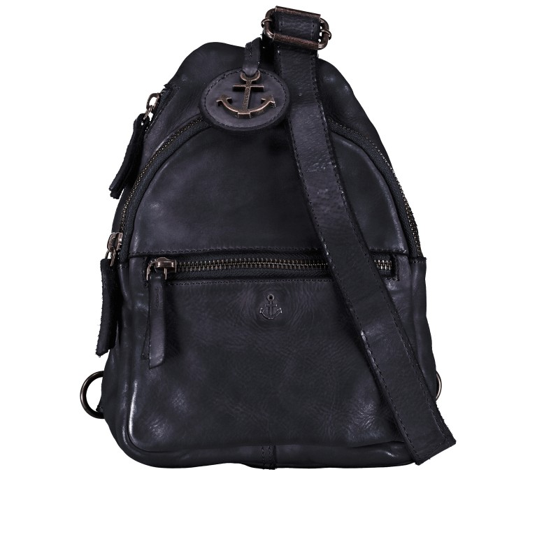 Umhängetasche Anchor-Love AL-12852 Midnight Navy, Farbe: blau/petrol, Marke: Harbour 2nd, EAN: 4046478077638, Abmessungen in cm: 18x26x7, Bild 1 von 5