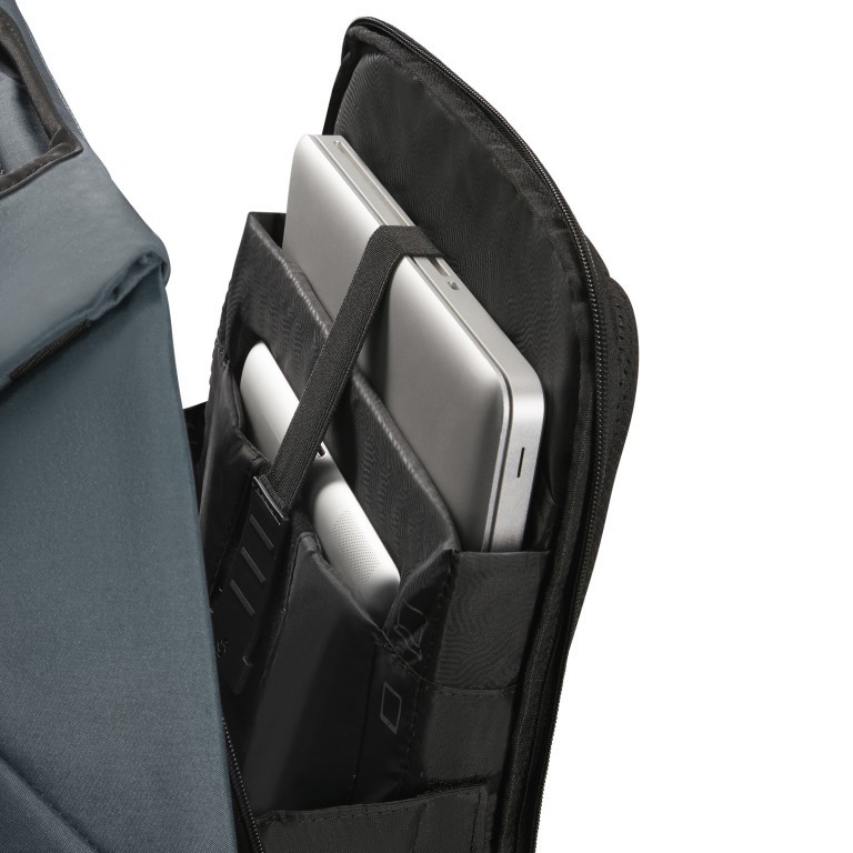 Rucksack Securipak 2.0 Backpack 15.6 Zoll Dusty Blue, Farbe: blau/petrol, Marke: Samsonite, EAN: 5400520315915, Abmessungen in cm: 30x44.5x18, Bild 8 von 10