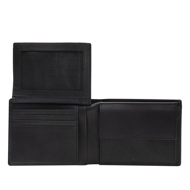 Geldbörse Loreto Typhon MH9 Black, Farbe: schwarz, Marke: Joop!, EAN: 4053533733378, Abmessungen in cm: 12.5x9x2, Bild 4 von 4