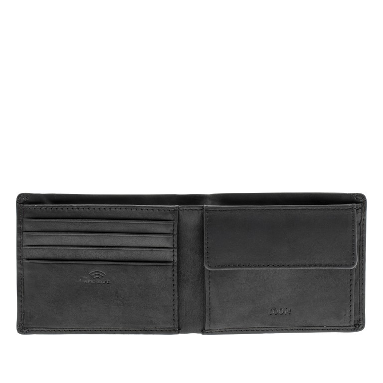 Geldbörse Loreto Philipos SH8 Black, Farbe: schwarz, Marke: Joop!, EAN: 4048835007456, Abmessungen in cm: 10.8x8.7x2, Bild 4 von 5