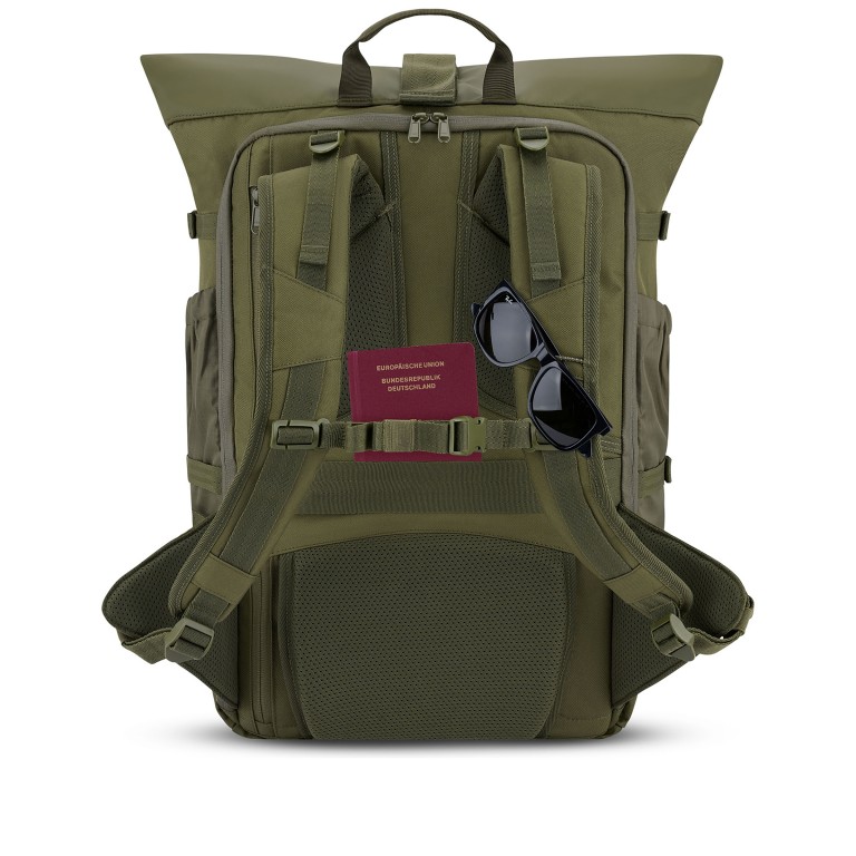 Rucksack Eco Series Allen Large Travel erweiterbar Oliv, Farbe: grün/oliv, Marke: Johnny Urban, EAN: 4260759421136, Abmessungen in cm: 31x50x18, Bild 15 von 17