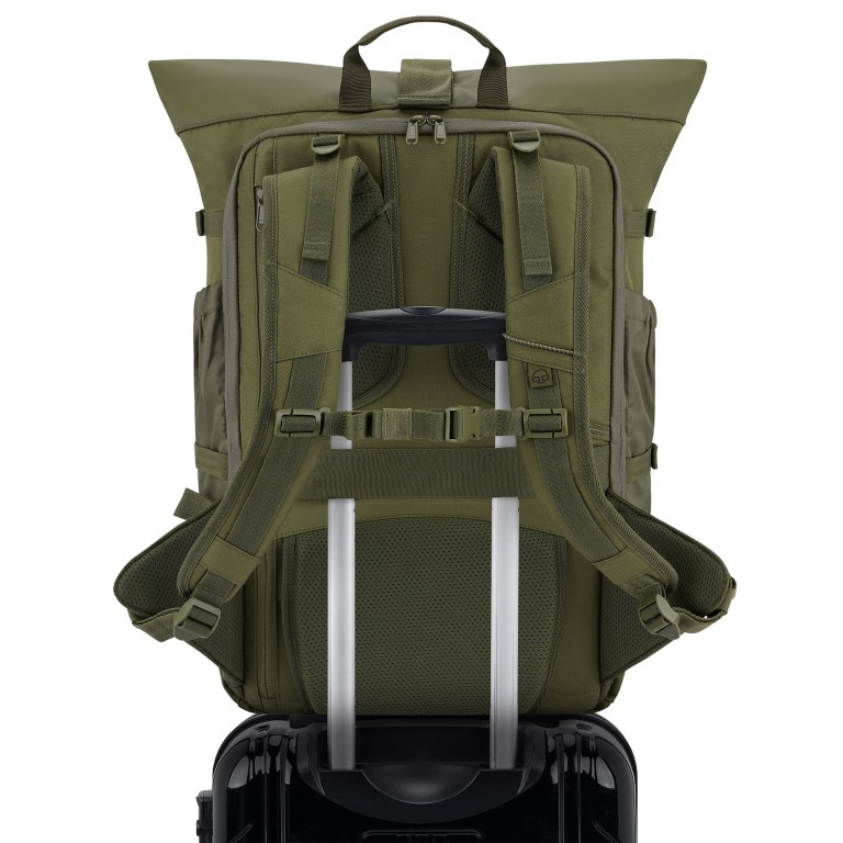 Rucksack Eco Series Allen Large Travel erweiterbar Oliv, Farbe: grün/oliv, Marke: Johnny Urban, EAN: 4260759421136, Abmessungen in cm: 31x50x18, Bild 5 von 17