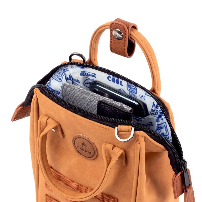 Umhängetasche Nano Bag Moscou Camel, Farbe: cognac, Marke: Cabaia, EAN: 3701328391449, Abmessungen in cm: 12x19x8.5, Bild 7 von 8