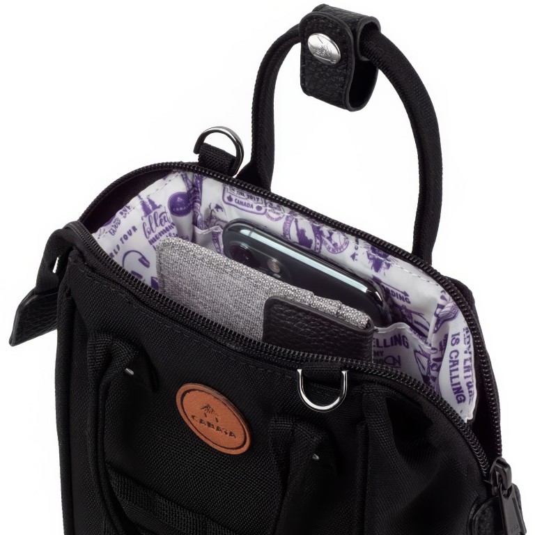 Umhängetasche Nano Bag Berlin Schwarz, Farbe: schwarz, Marke: Cabaia, EAN: 3701328393290, Abmessungen in cm: 12x19x8.5, Bild 7 von 8