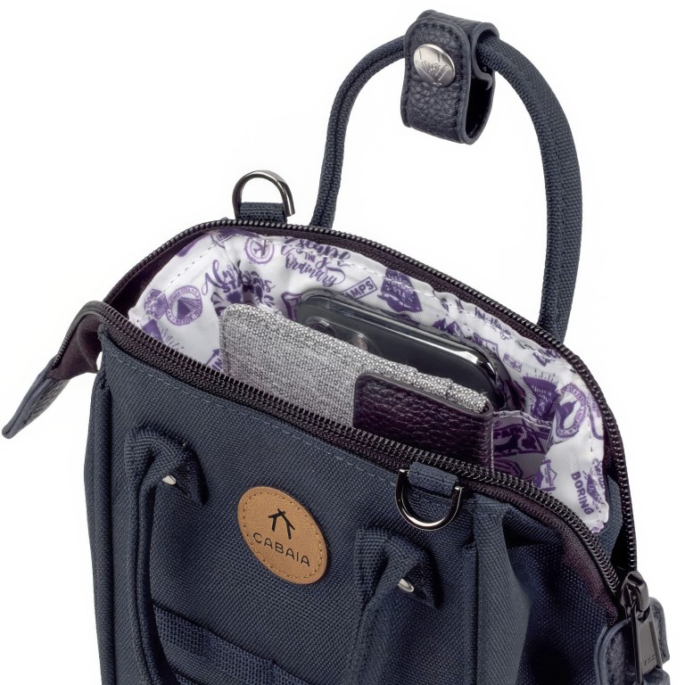Umhängetasche Nano Bag Reykjavic Dunkelblau, Farbe: blau/petrol, Marke: Cabaia, EAN: 3701328390671, Abmessungen in cm: 12x19x8.5, Bild 7 von 8