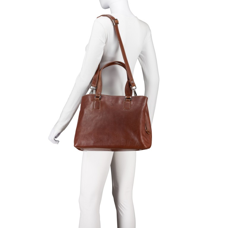 Shopper Cormorano Fanny Coffee, Farbe: braun, Marke: Adax, EAN: 5705483239675, Abmessungen in cm: 35x24x15, Bild 5 von 7