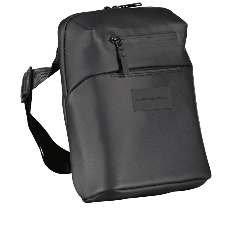 Umhängetasche Urban Eco Leather Shoulder Bag S RL Black, Farbe: schwarz, Marke: Porsche Design, EAN: 4056487052359, Abmessungen in cm: 21x26x7, Bild 2 von 5