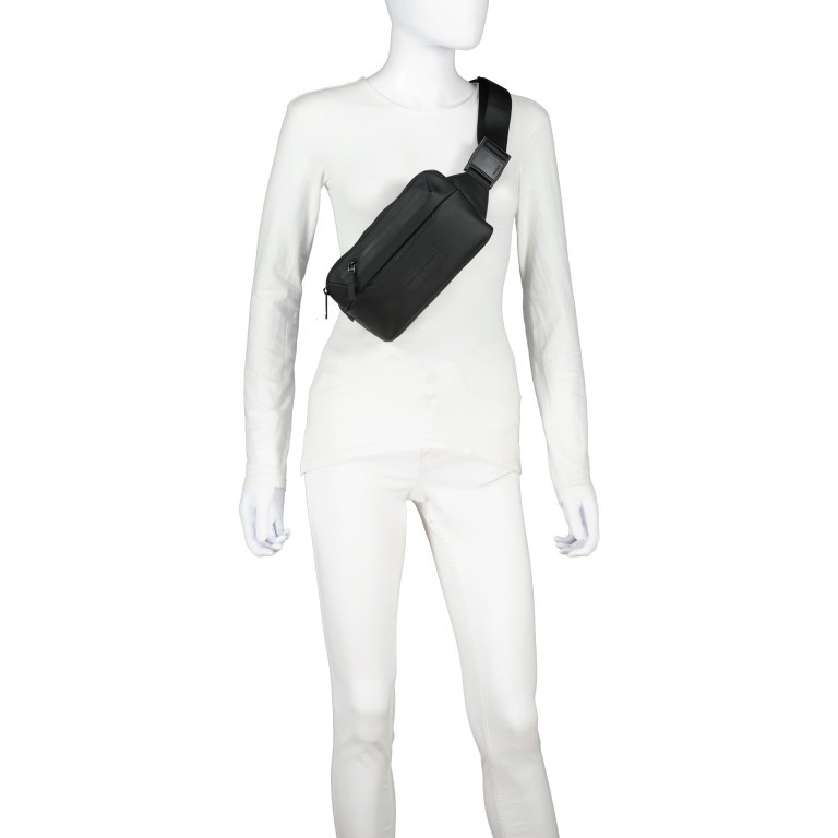 Gürteltasche Urban Eco Leather Belt Bag RL Black, Farbe: schwarz, Marke: Porsche Design, EAN: 4056487052335, Abmessungen in cm: 22x14x6.3, Bild 6 von 8