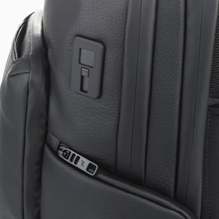 Rucksack Urban Eco Leather Backpack M2 mit Laptopfach 15 Zoll Black, Farbe: schwarz, Marke: Porsche Design, EAN: 4056487052298, Abmessungen in cm: 33x43x17, Bild 10 von 12