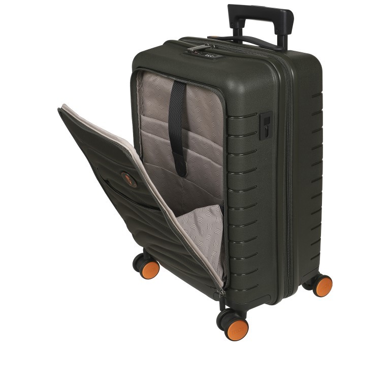 Handgepäck-Trolley B|Y by Brics Ulisse mit Frontfach 55 cm Oliv, Farbe: grün/oliv, Marke: Brics, EAN: 8016623959221, Abmessungen in cm: 37x55x24, Bild 8 von 12