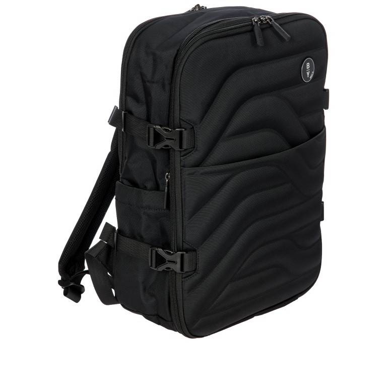 Rucksack / Reisetasche B|Y by Brics Two Way Underseater erweiterbar im Volumen Nero, Farbe: schwarz, Marke: Brics, EAN: 8016623967837, Abmessungen in cm: 30x42x14, Bild 2 von 8