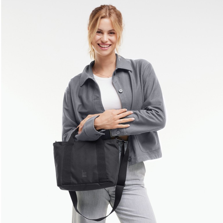 Handtasche Tote Bag Mini Monochrome Black, Farbe: schwarz, Marke: Got Bag, EAN: 4262457050373, Abmessungen in cm: 33x22x10, Bild 4 von 8