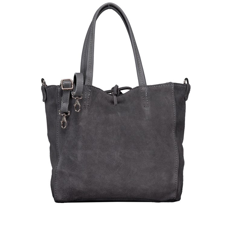 Handtasche Velours Grau, Farbe: anthrazit, Marke: Hausfelder Manufaktur, EAN: 4065646024526, Abmessungen in cm: 22x22x8, Bild 1 von 8