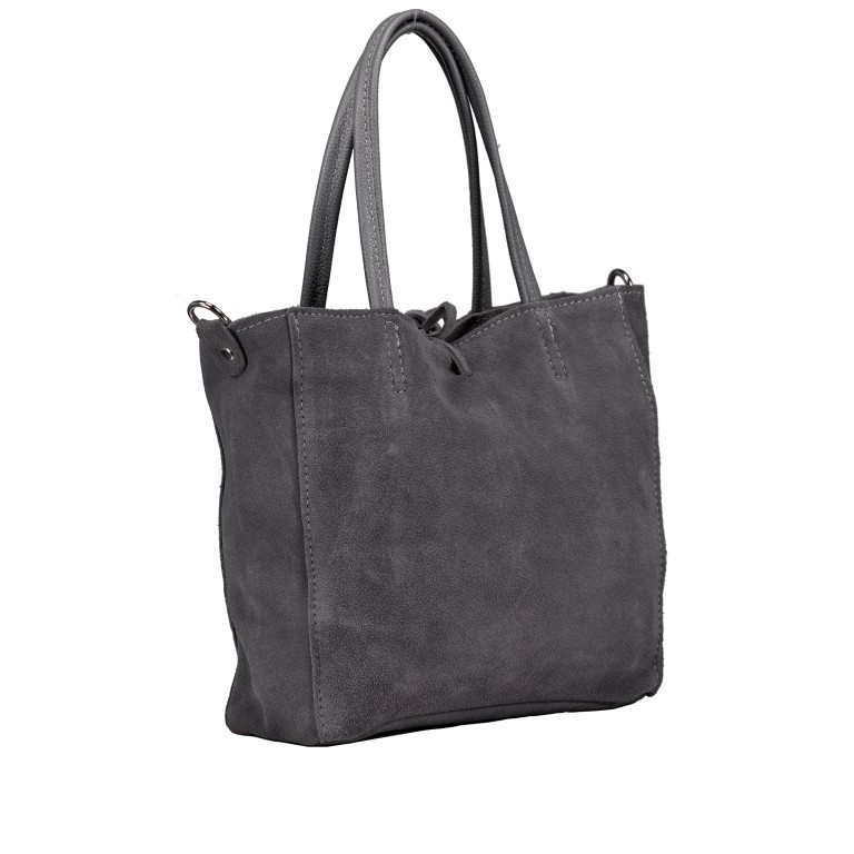 Handtasche Velours Grau, Farbe: anthrazit, Marke: Hausfelder Manufaktur, EAN: 4065646024526, Abmessungen in cm: 22x22x8, Bild 2 von 8