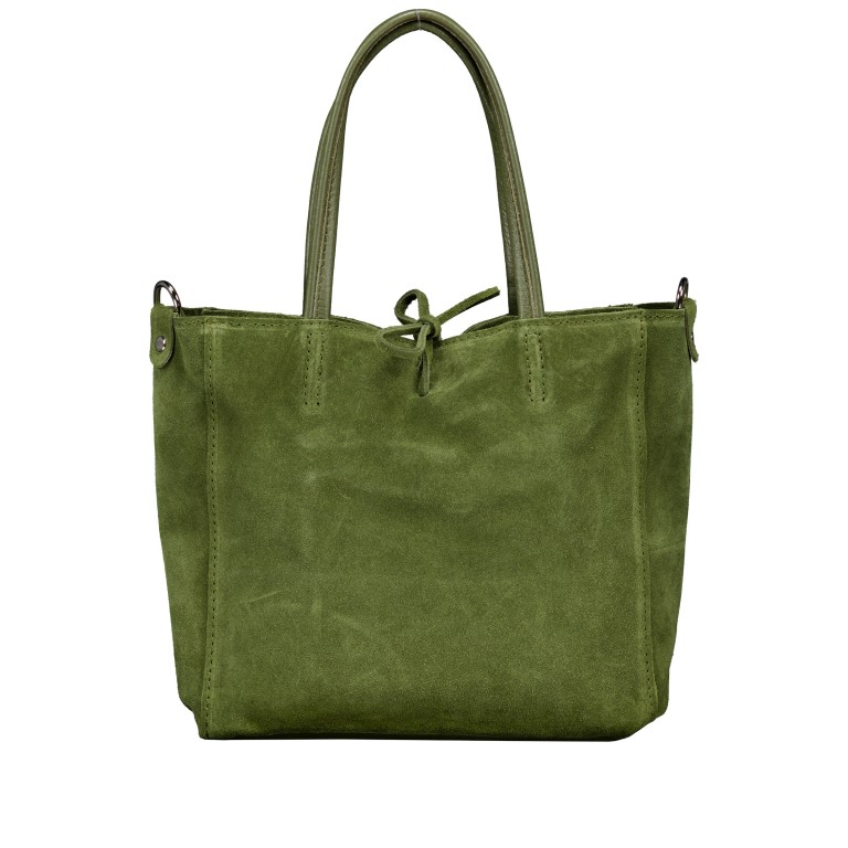 Handtasche Velours Oliv, Farbe: grün/oliv, Marke: Hausfelder Manufaktur, EAN: 4065646024533, Abmessungen in cm: 22x22x8, Bild 3 von 8