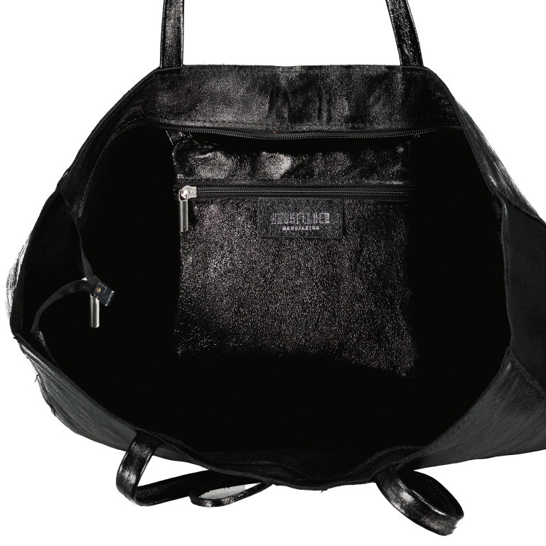 Shopper Laminato Schwarz, Farbe: schwarz, Marke: Hausfelder Manufaktur, EAN: 4065646024601, Abmessungen in cm: 36.5x30.5x12.5, Bild 5 von 5