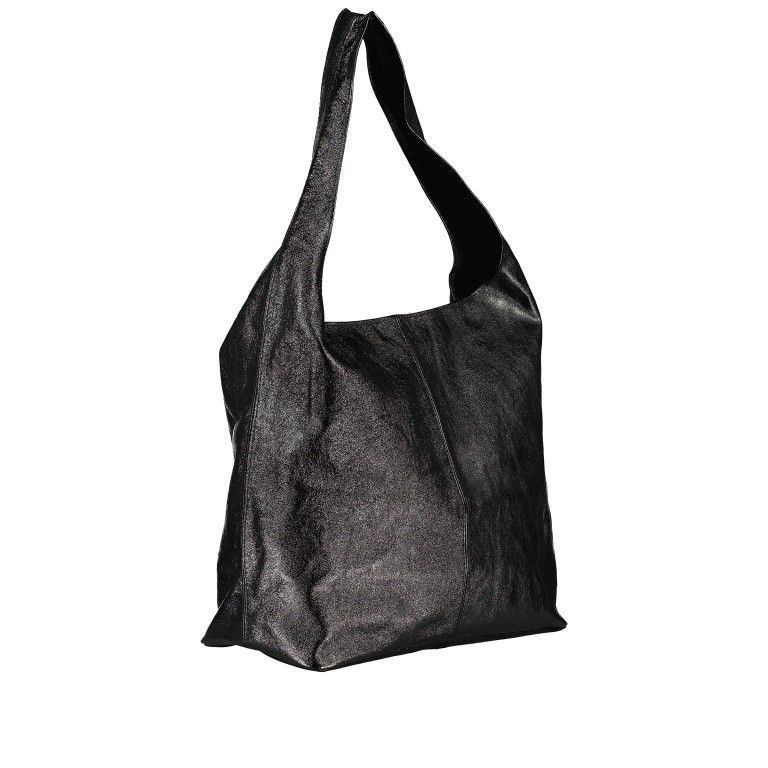 Beuteltasche Laminato Schwarz, Farbe: schwarz, Marke: Hausfelder Manufaktur, EAN: 4065646024618, Abmessungen in cm: 33.5x32x16, Bild 2 von 5