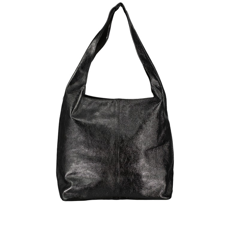 Beuteltasche Laminato Schwarz, Farbe: schwarz, Marke: Hausfelder Manufaktur, EAN: 4065646024618, Abmessungen in cm: 33.5x32x16, Bild 3 von 5