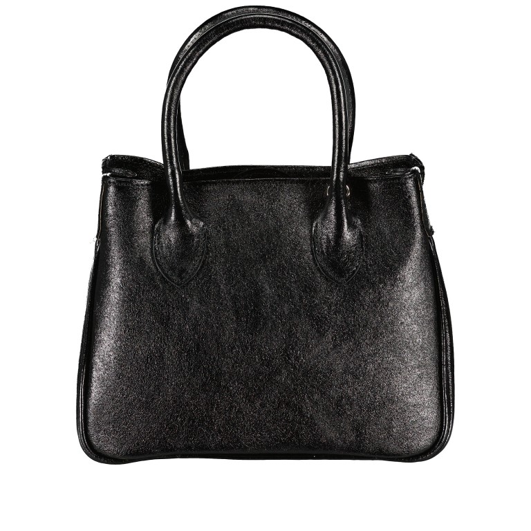 Handtasche Laminato Schwarz, Farbe: schwarz, Marke: Hausfelder Manufaktur, EAN: 4065646024656, Abmessungen in cm: 23x17.5x10, Bild 3 von 7