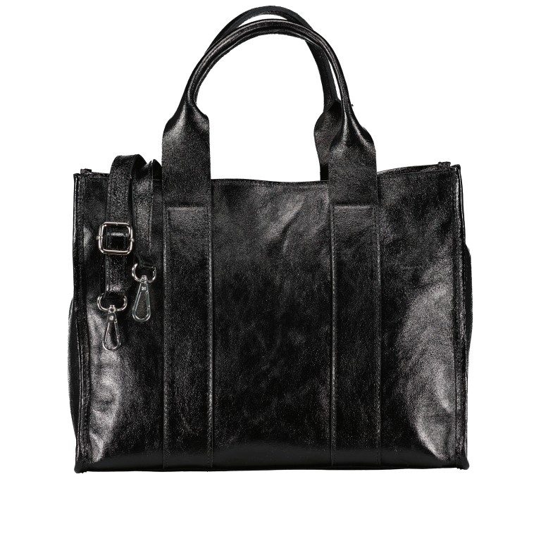 Handtasche Laminato Schwarz, Farbe: schwarz, Marke: Hausfelder Manufaktur, EAN: 4065646024663, Abmessungen in cm: 32.5x24.5x14, Bild 1 von 7
