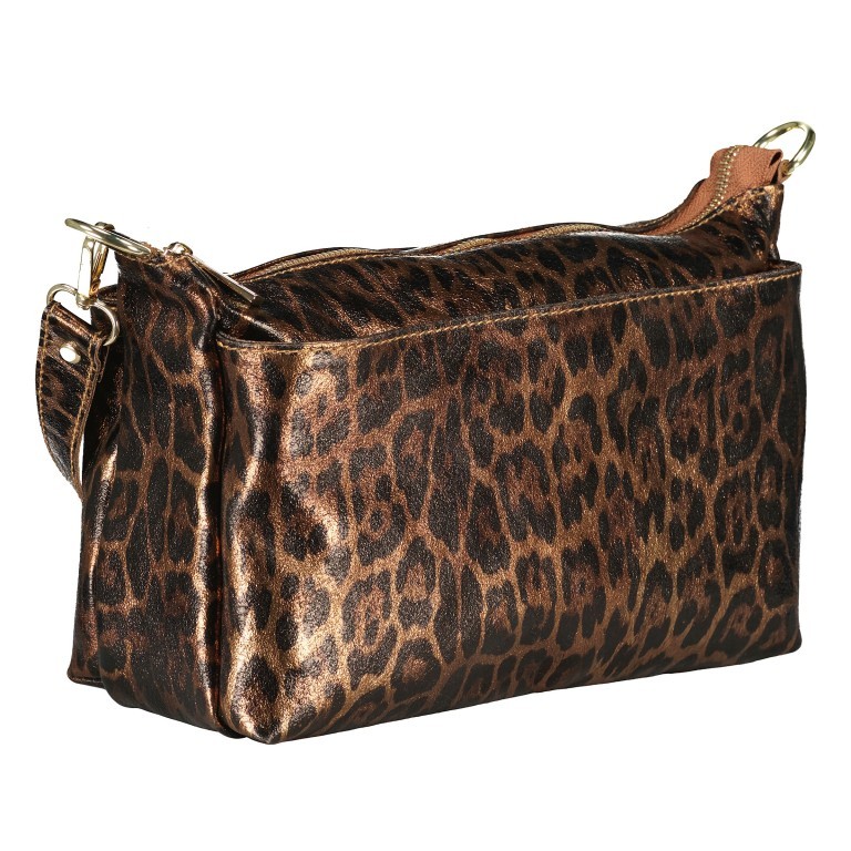 Umhängetasche Leoprint Braun, Farbe: braun, Marke: Hausfelder Manufaktur, EAN: 4065646024687, Abmessungen in cm: 26.5x17x11, Bild 2 von 8