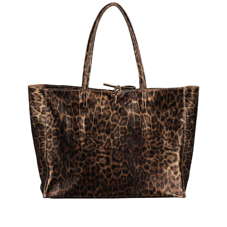 Shopper Leoprint Braun, Farbe: braun, Marke: Hausfelder Manufaktur, EAN: 4065646024694, Abmessungen in cm: 36.5x30.5x12.5, Bild 3 von 5