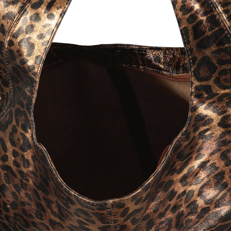 Beuteltasche Leoprint Braun, Farbe: braun, Marke: Hausfelder Manufaktur, EAN: 4065646024717, Abmessungen in cm: 33.5x32x16, Bild 5 von 5