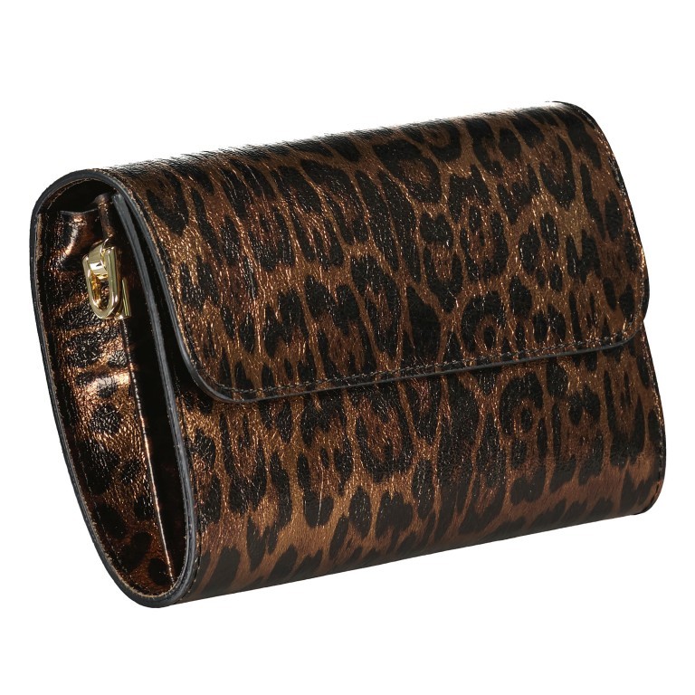 Umhängetasche Leoprint Braun, Farbe: braun, Marke: Hausfelder Manufaktur, EAN: 4065646024731, Abmessungen in cm: 23x15x4.5, Bild 2 von 6