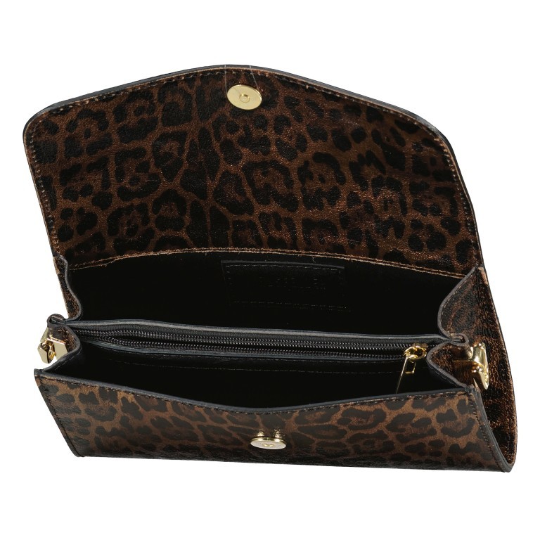 Umhängetasche Leoprint Braun, Farbe: braun, Marke: Hausfelder Manufaktur, EAN: 4065646024731, Abmessungen in cm: 23x15x4.5, Bild 6 von 6