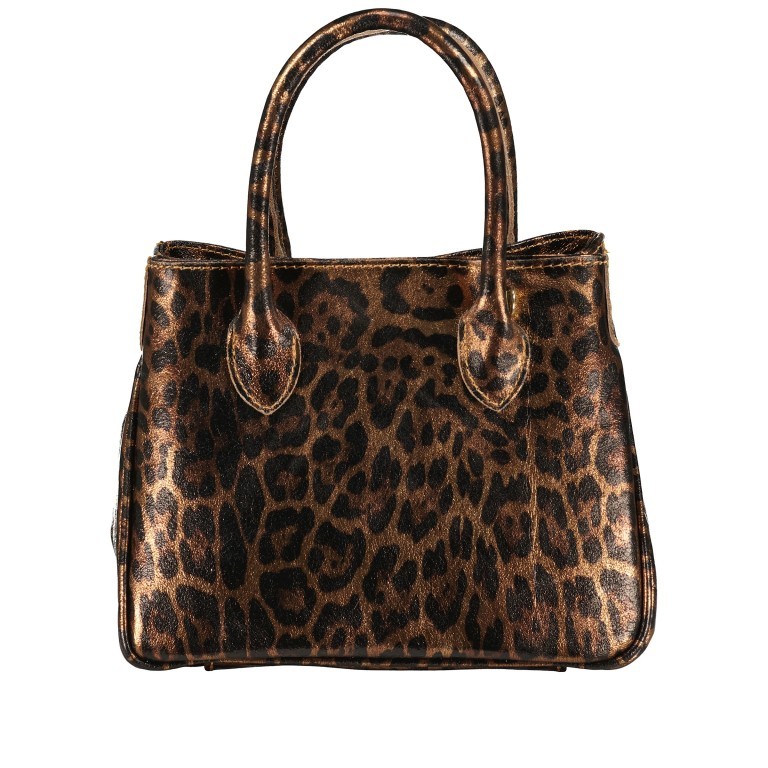 Handtasche Leoprint Braun, Farbe: braun, Marke: Hausfelder Manufaktur, Abmessungen in cm: 23x18x10, Bild 3 von 7