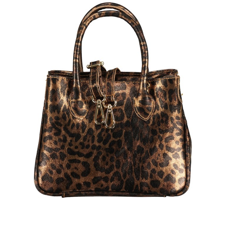 Handtasche Leoprint Braun, Farbe: braun, Marke: Hausfelder Manufaktur, Abmessungen in cm: 23x18x10, Bild 1 von 7