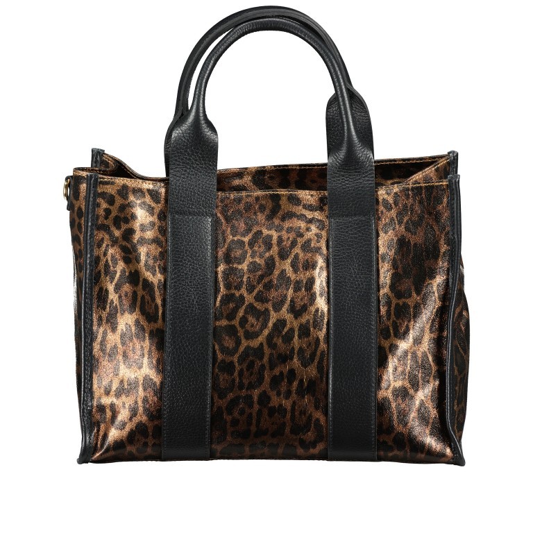 Handtasche Leoprint Braun, Farbe: braun, Marke: Hausfelder Manufaktur, EAN: 4065646024793, Abmessungen in cm: 32x24x15, Bild 3 von 7